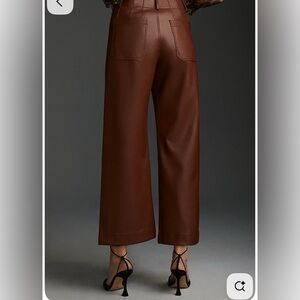 Anthropologie Maeve Tan Leather Pants